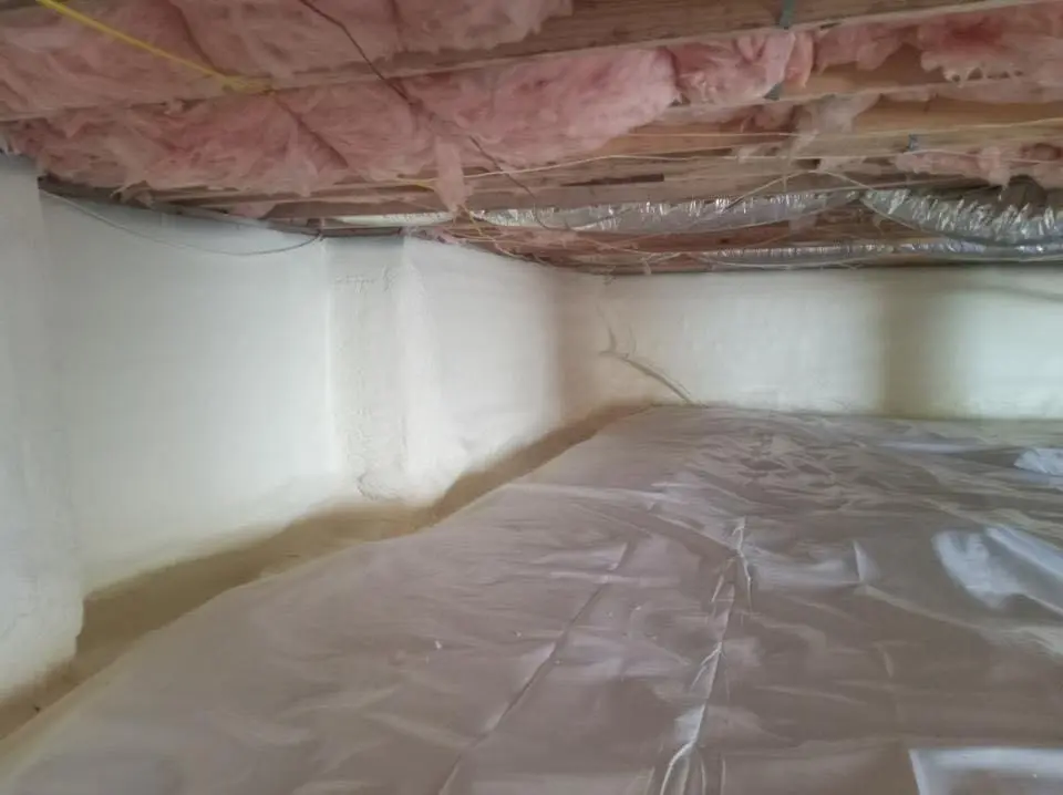 Crawl space encapsulation with closed-cell spray foam for Attic Insulation in The Villages